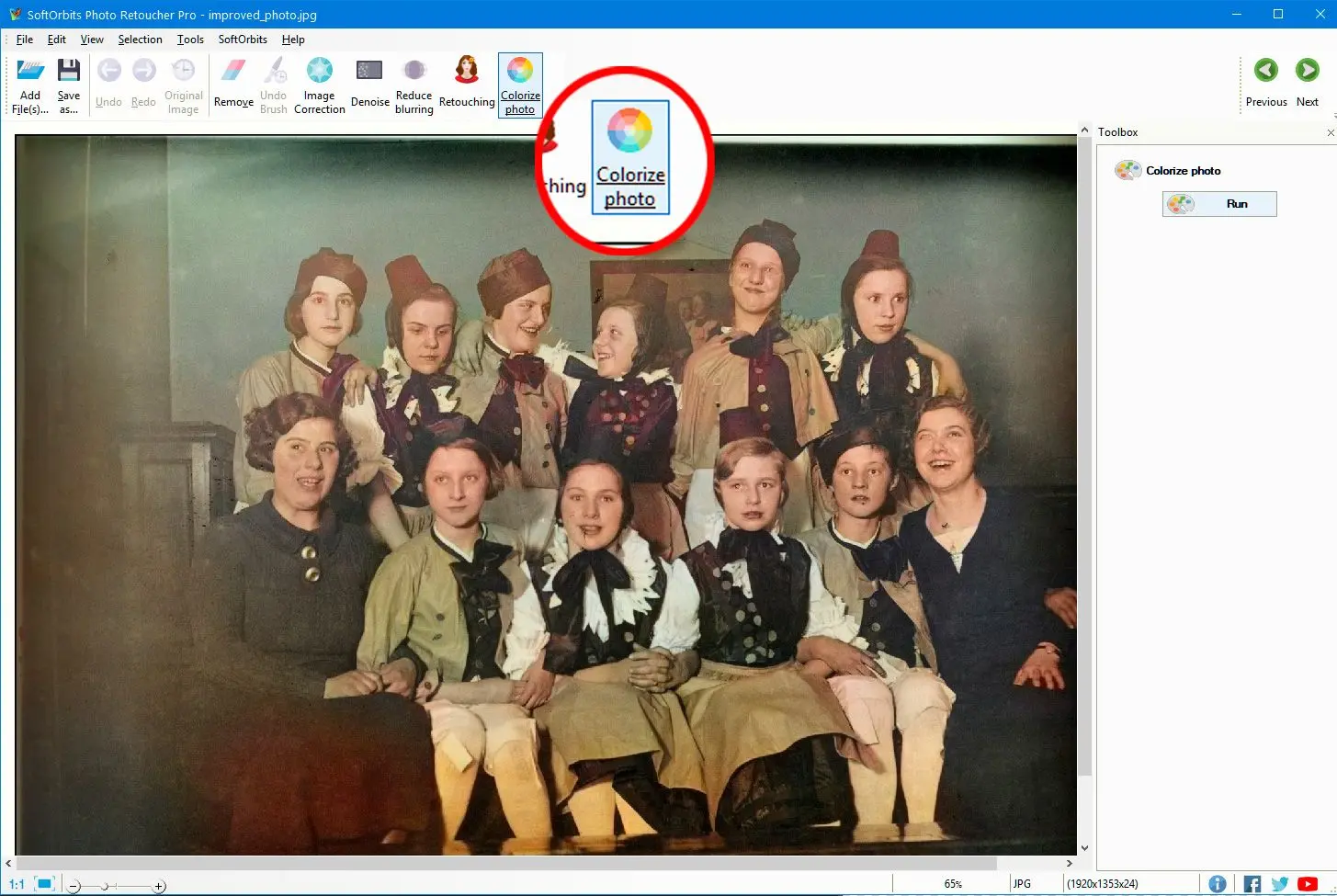 Colorize photos..