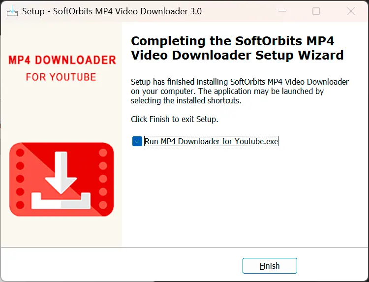 SoftOrbits MP4 Downloader for YouTube installer..