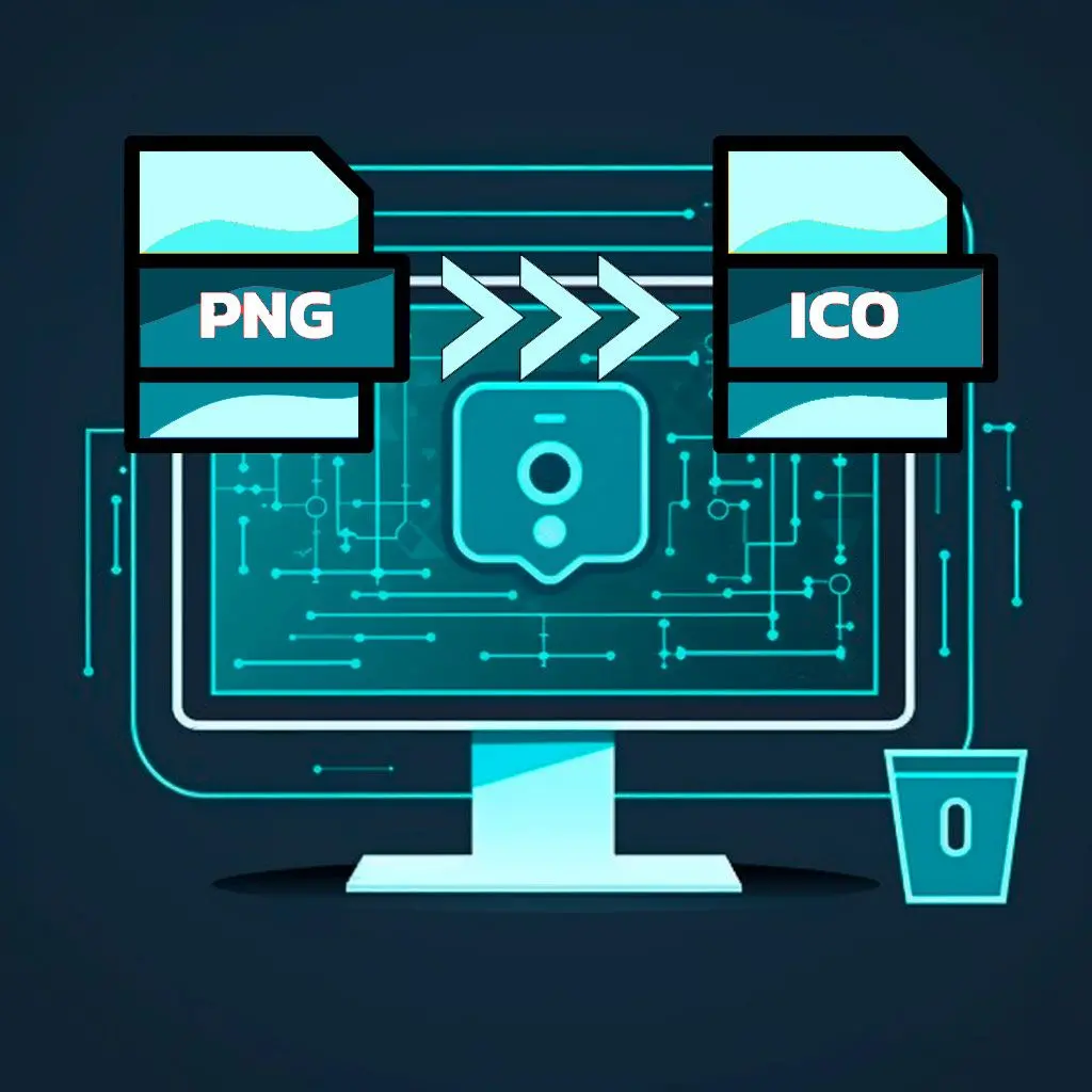  PNG file converted into a multi-size ICO icon on Windows..