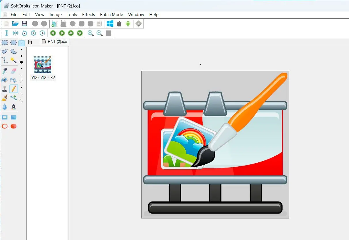  Import your PNG image..