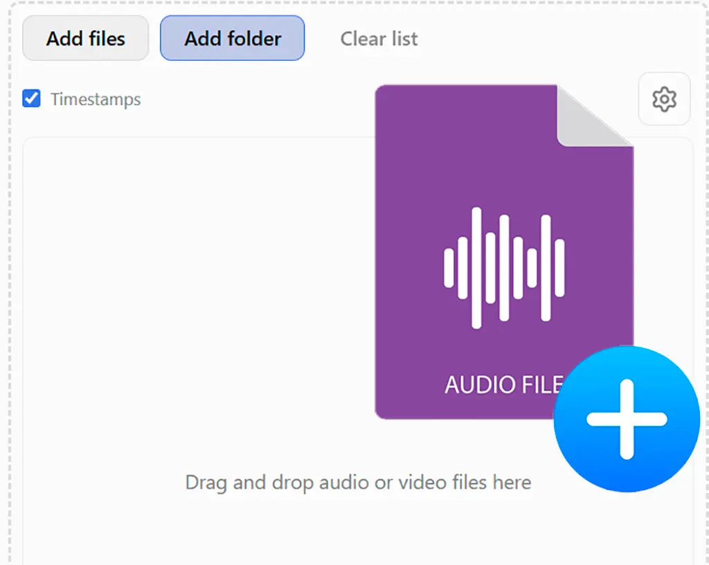 Add your media files.