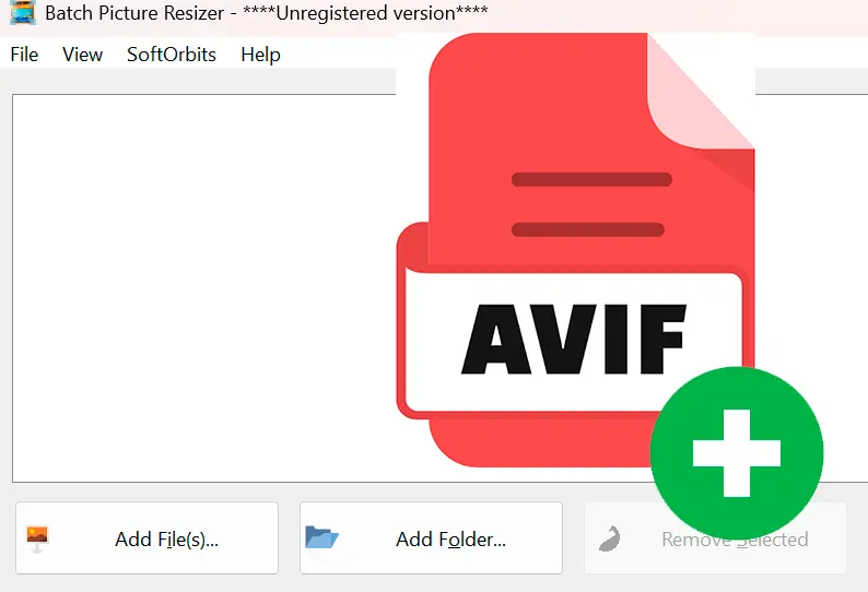 Add your AVIF files.