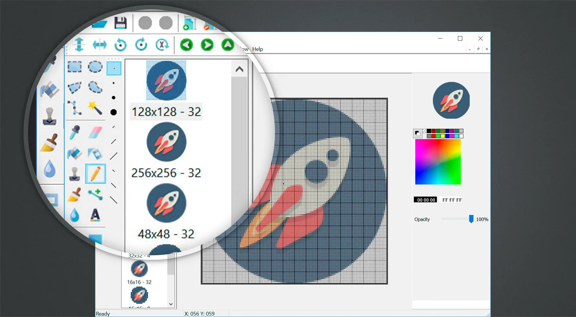 Icon editor.