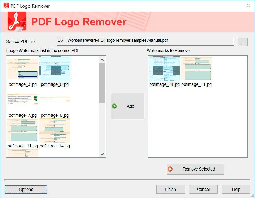 PDF Logo Remover Screenshot.